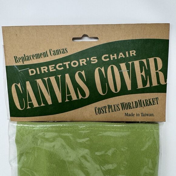 Vintage Green Directors Chair Replacement Canvas Cover World Market NEW NOS - Picture 2 of 7